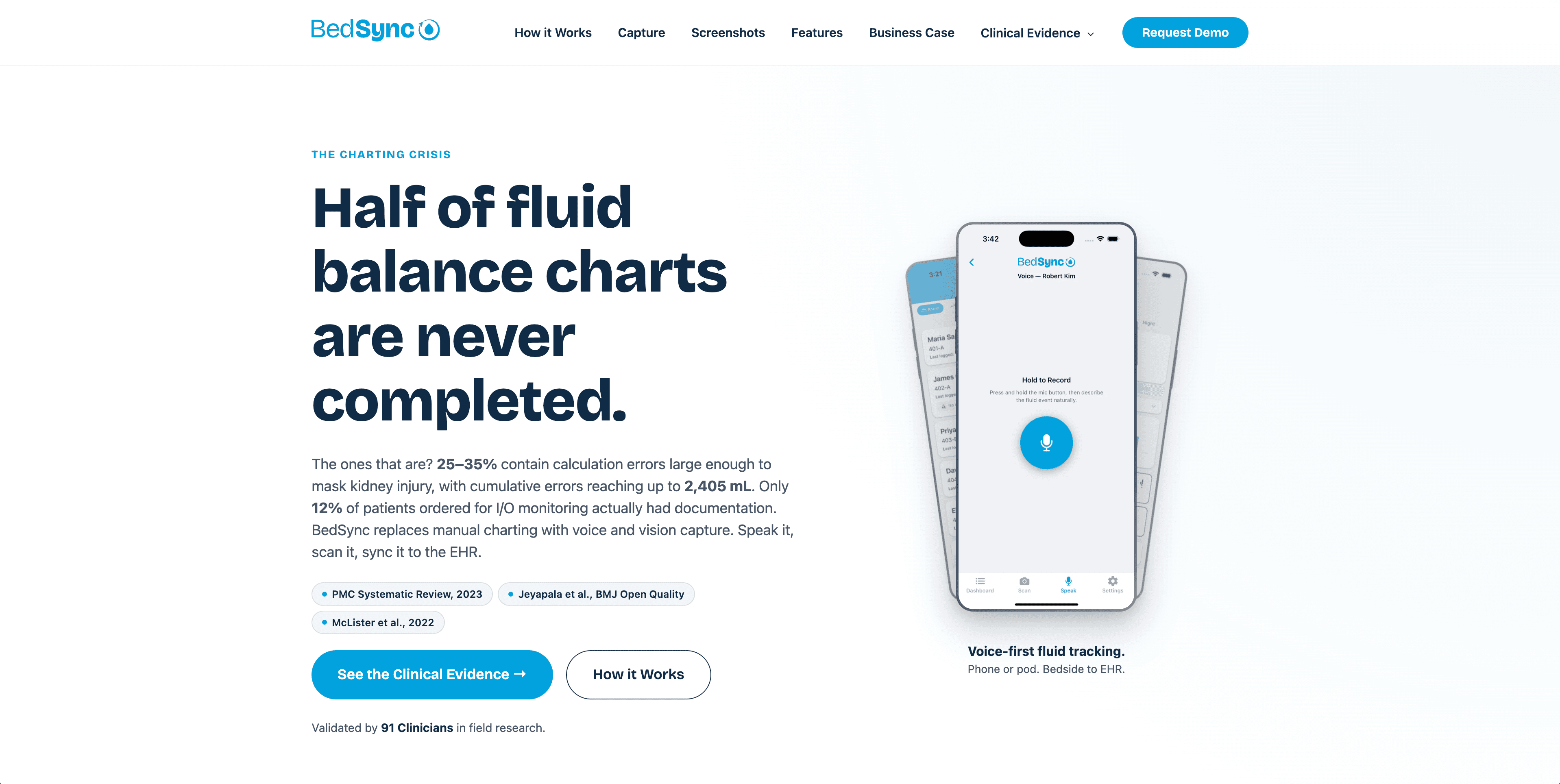 BedSync website preview